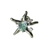Серьги-гвоздики Obsession Светло-Синий - Пятиконечная звезда 1