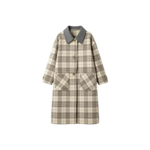 COVER TIME Клетчатое Женское Пальто