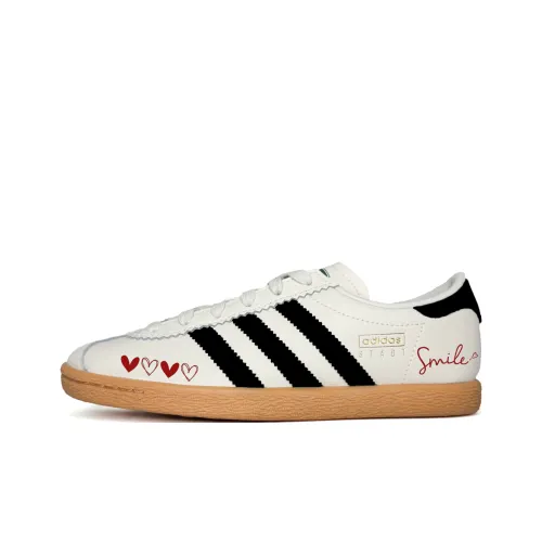 Adidas Originals Stadt Сердце к сердцу Устойчивый к истиранию Низкий Топ Немецкая армейская обувь Унисекс Черный Белый
