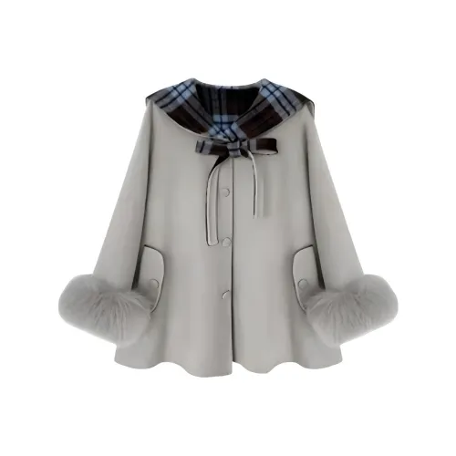 April20th Дымчатый Серый Женское Пальто