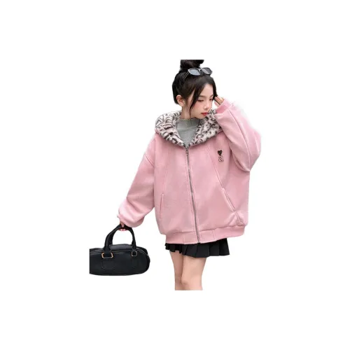 ЮЙЧЖАОЛИНЬ Розовый Двусторонний Школьный возраст Свитера