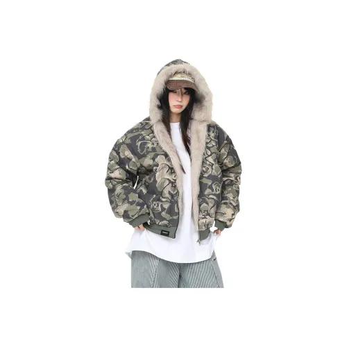 Imcrasy Армейский зеленый унисекс пуховики