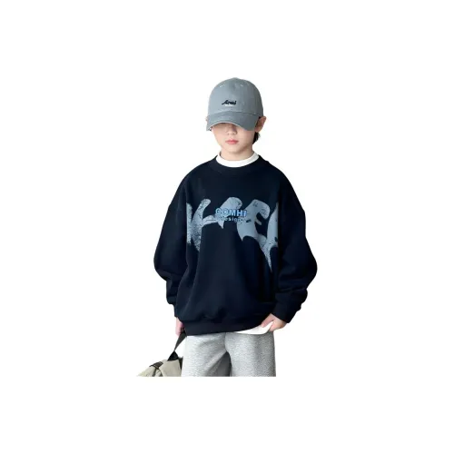 YUNPO Темно-синий синий с флисовой подкладкой свитшот школьного возраста свитшоты