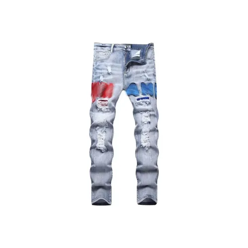 OKPI Blue Unisex Jeans OKPI Синий Унисекс Джинсы