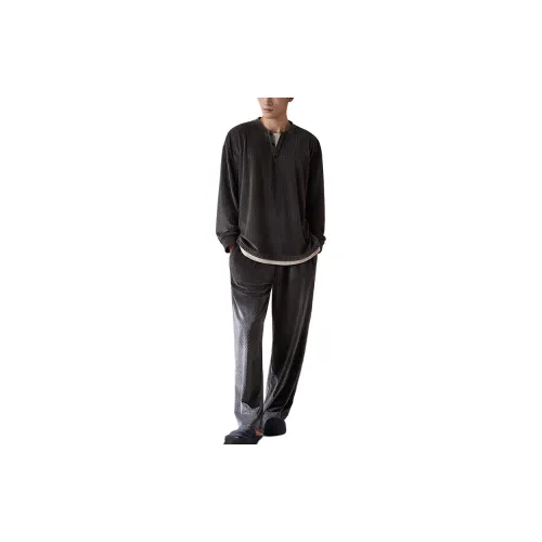 QTUR Dark Gray Men's Pajama Sets QTUR Темно-серый Мужские Пижамные Комплекты