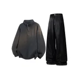 Черный топ + Черные брюки