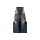 Синий кожаный ярлык