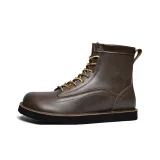 Коричневая утеплённая обувь