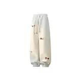 Бело-серый вереск - флисовая подкладка