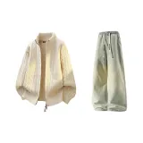 Экрю + Желтый Грязь Джинсы с Флисовой Подкладкой