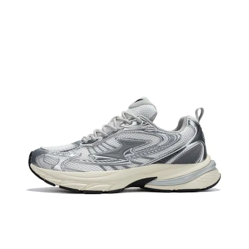 Здоровье Амортизация Дышащий Устойчивый к истиранию Низкий Топ Кроссовки Унисекс Серебристо-серый