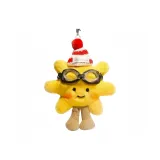 Красная и белая полосатая шляпа, стекло, украшение в виде подсолнуха