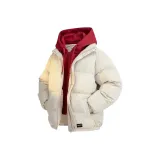 Бежевый Красный [Имитация двухслойности, хлопковая куртка]