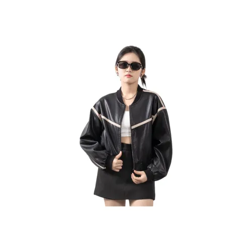 DianThia Кожа Куртка Женская