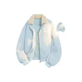 Лунный свет Синий (Съемный меховой воротник)