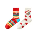 [2 упаковки] 1 Вышивка Многоцветные Полосы + Гороховая Лошадь