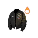 Чёрный улучшенный хлопковый пуховик