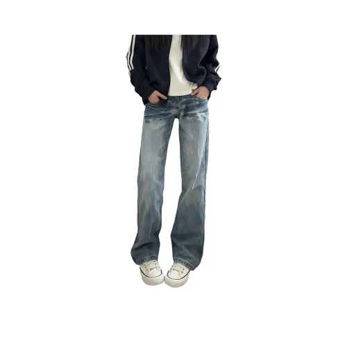 Menglaini Blue Unisex Jeans Менглайни Синий Унисекс Джинсы