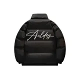 Черный - Одиночный пуховик [Воротник-стойка]