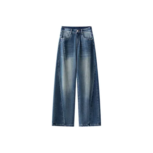 ONE SHALLOW Синий Женские Джинсы