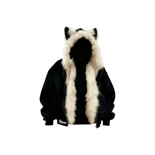 BAOZAN Черный Желтый [С подарками Съемный Бренд Брошь] Унисекс Пуховики