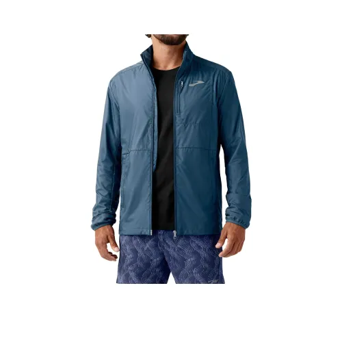 Brooks Синий Сланец Мужские беговые куртки
