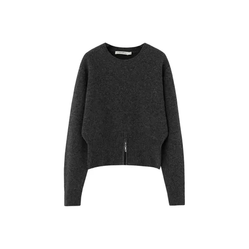 SOON FLOWER Темно-серый Женский Свитер