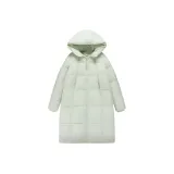 Светло-зеленый хлопковый пуховик [удлиненный, утолщенный]