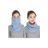 Водолазка, термический шарф, маска для лица, синий: 1 упаковка