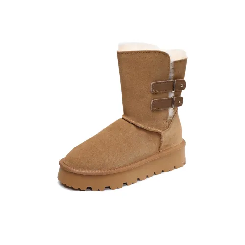 ZUOSAISI Ботильоны Термические Увеличивающие Высоту Устойчивые к Потере Формы 18 см Зимние Ботинки Женские