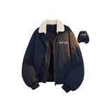 Темно-синий (Съемный меховой воротник)