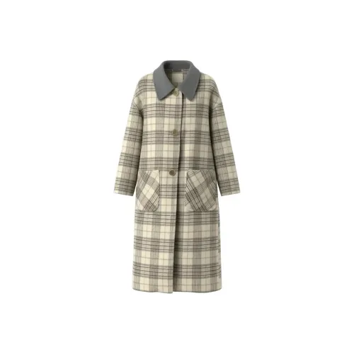 COVER TIME Клетчатое Женское Пальто