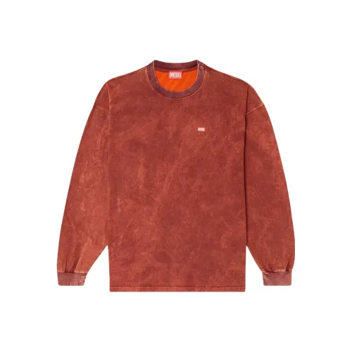 DIESEL Коричневый Мужской T-Рубашки