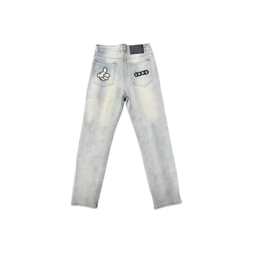 OKPI Желтые Грязные Унисекс Джинсы