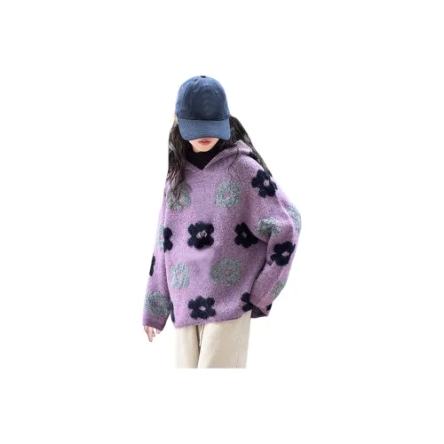 RINDU Свитер Зимний Фиолетовый Подростки