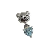 Серьги-гвоздики Obsession Светло-Синий Медведь 1