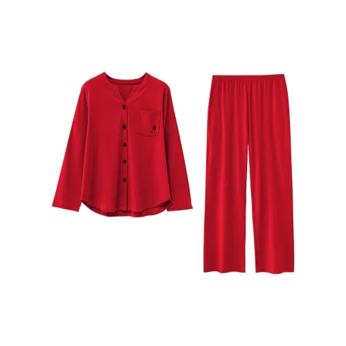 XIPOPIN Весна-осень Сезон Пижамы и Домашняя одежда Женские Красный Зодиакальный год