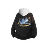 Черный 8870 [С подарками Полиэстер Бело-серый вереск Свитшот]