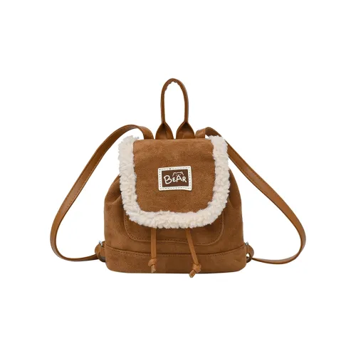 YUNMANQING Замша Рюкзак Стандартный Женский Кофейный Черный Коричневый Хаки