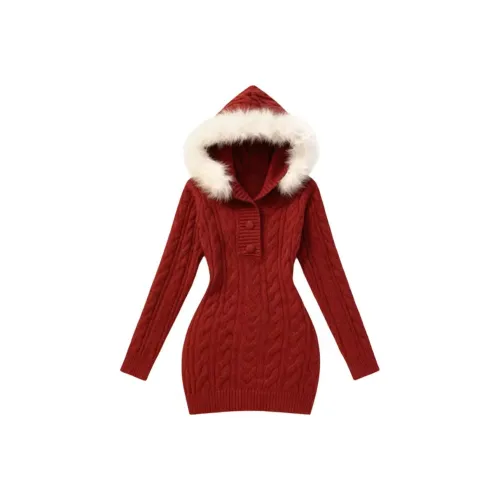 AINUOERMY Длинное платье с длинными рукавами женское