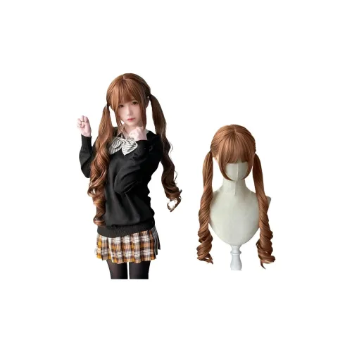 Northward Incline 85cm Длинная кудрявая двуххвостая женская парик JK Lolita Большая волна Аниме COS