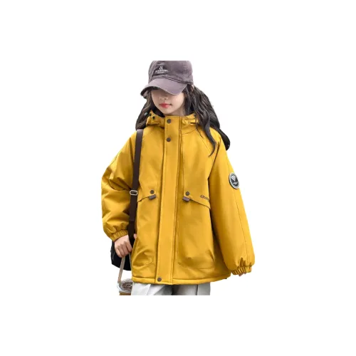 AIXINA Желтый С флисовой подкладкой Школьный возраст Утеплённые куртки
