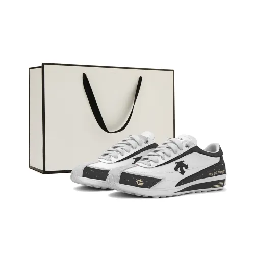 DESCENTE Cron Racer Износостойкие и Легкие Низкие Кроссовки для скейтбординга Унисекс Черный Белый