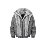 Серый (Улучшенный ветрозащитный PU кожа)