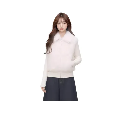 Aghr Экрю Женские Бархатные Куртки