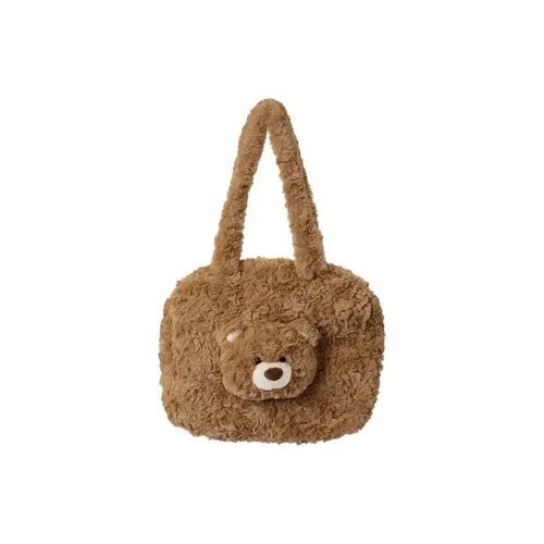 Miniso Полиэстер Плечо Сумка Большая Женская Коричневая