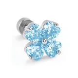 [Один] Blue Четырехлистный Клевер Серьги-гвоздики