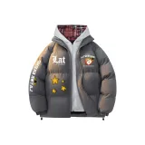 Темно-серая красная клетчатая шляпа