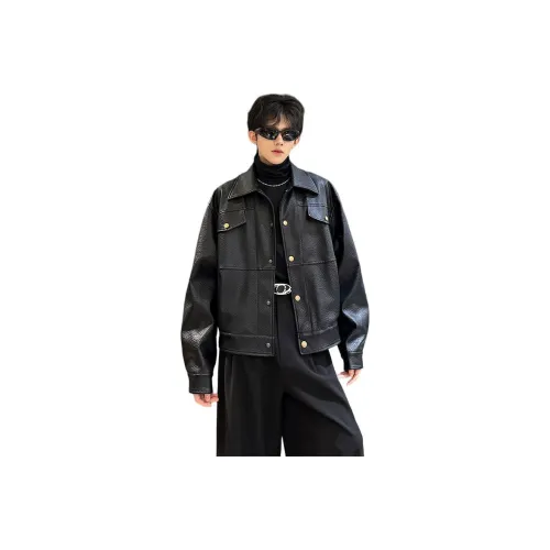 ZUOFEILI Черный Унисекс Кожаные куртки