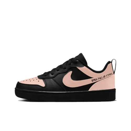 Nike Court Borough Черный Розовый Палец Удобный Универсальный Устойчивый к истиранию Низкий Топ Скейтборд Кроссовки